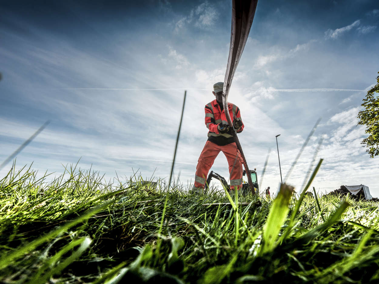 Foto Af Fiberudrulning